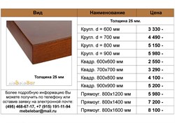 Столешница МДФ с натуральным шпоном дуба, кромка МДФ, фанерованная дубом 1,5 мм, толщина 25 мм - фото 5017