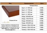 Столешница МДФ с натуральным шпоном дуба, кромка МДФ, фанерованная дубом 1,5 мм, толщина 40 мм